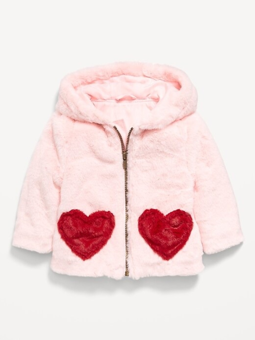 Old Navy toddler girl fuzzy heart jacket